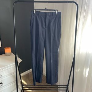 Zara straight leg navy blue wool trousers women size XS